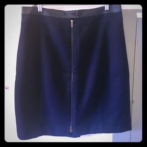 Carlisle Navy Zipper Pencil Skirt